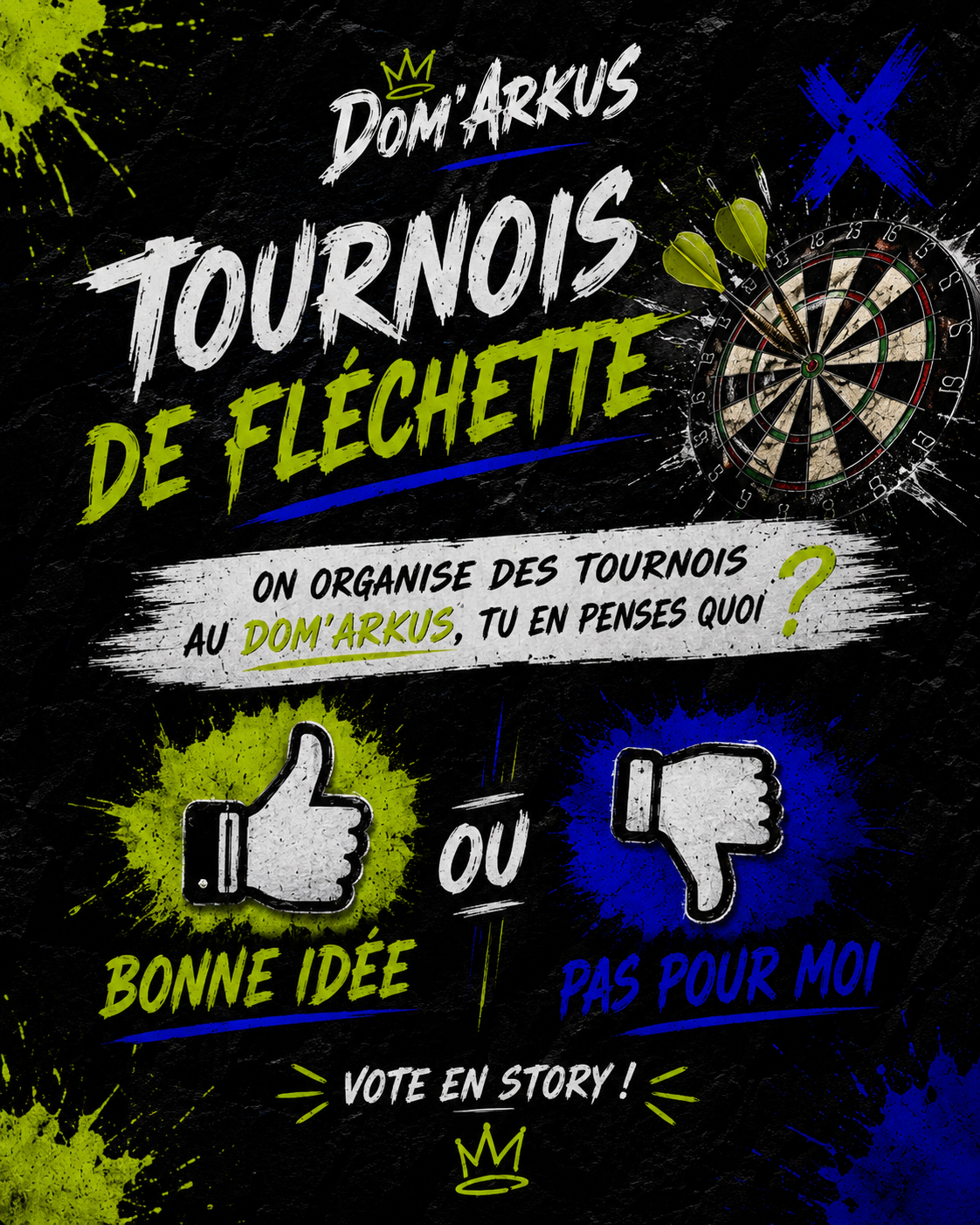 Tournois de fléchette à Bourg-Achard : Dom’Arkus lance un sondage auprès de sa communauté